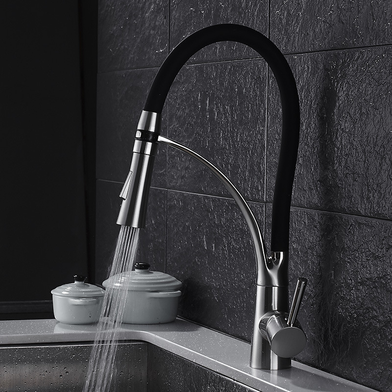 Commercial Kitchen Mixer Tap - Grifo de Cocina Extraíble de Latón