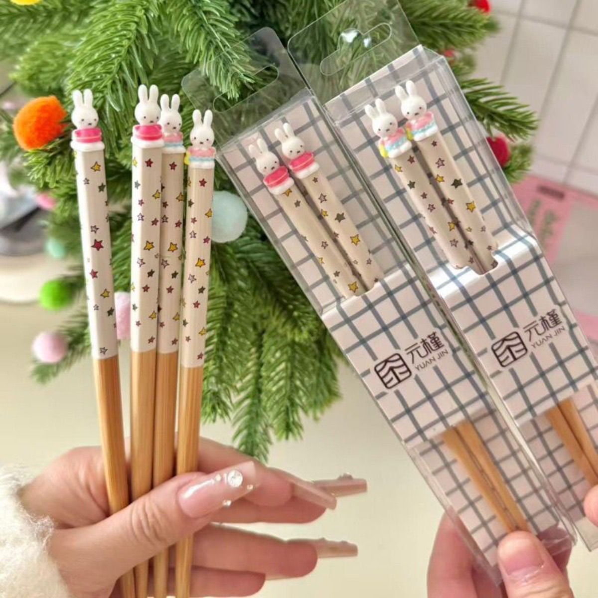 Commercial Kitchen Items - Palillos de conejo Miffy Kawaii, cubierta