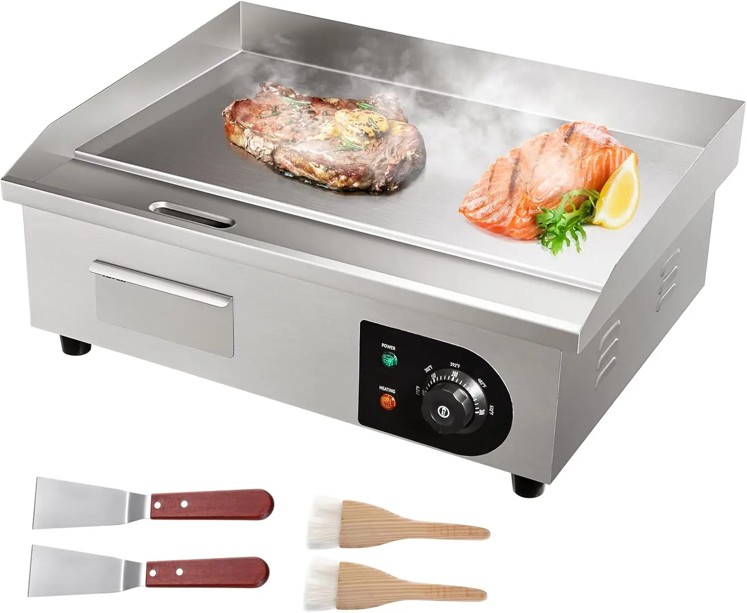 Electric Griddle Flat Top - Plancha eléctrica comercial nórdica de 22