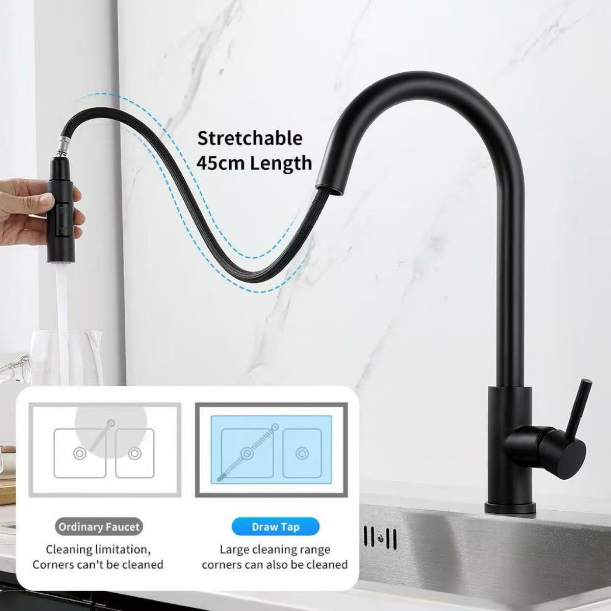 Commercial Kitchen Mixer Tap - Grifo de cocina monomando con caño