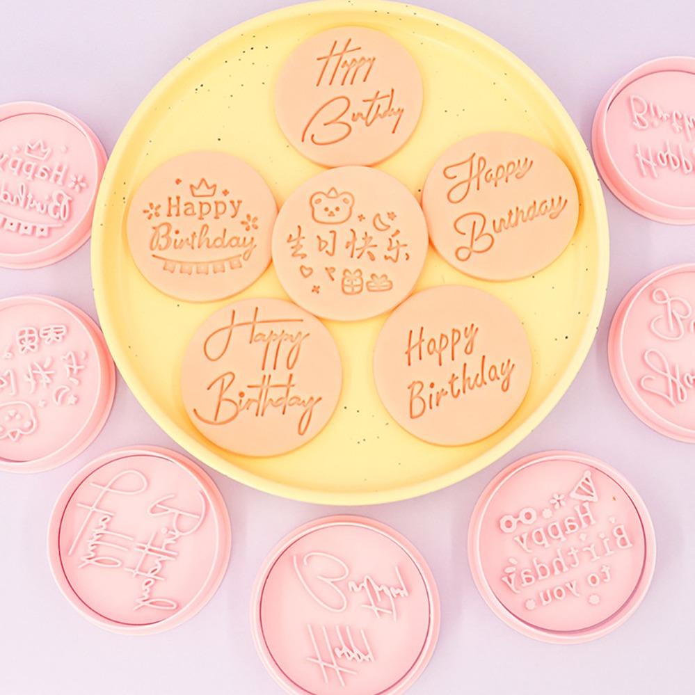 Commercial Kitchen Items - Cortadores de Galletas de Feliz Cumpleaños,