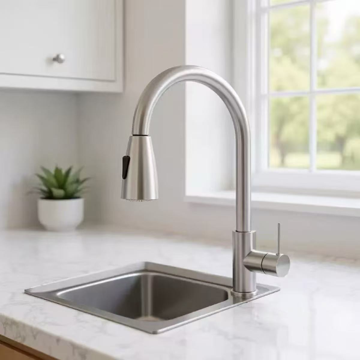 Commercial Kitchen Mixer Tap - Grifo de cocina monomando con caño