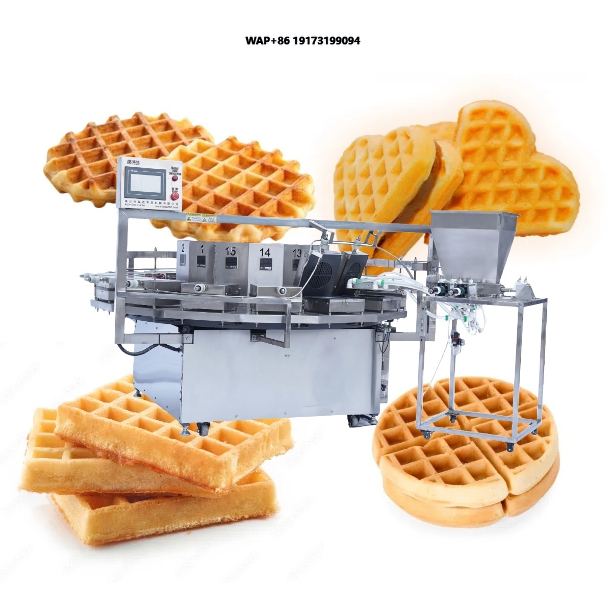 Waffle Maker Commercial - Máquina para Hacer Waffles Belgas Eléctrica