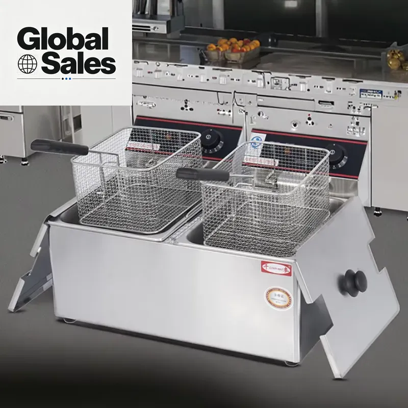 Commercial Kitchen Deep Cleaning - Freidora Eléctrica de Acero Inoxidable de