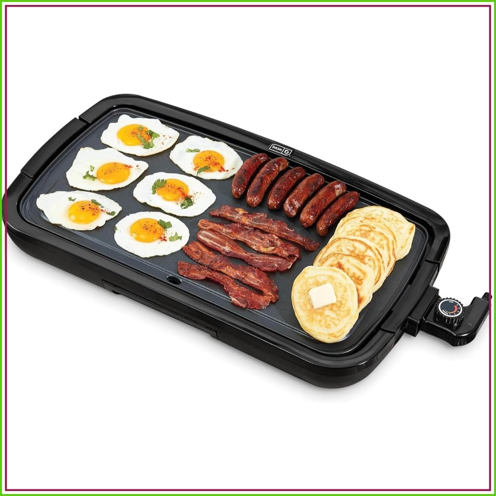 Electric Griddle Flat Top - Plancha eléctrica con placa antiadherente extraíble,