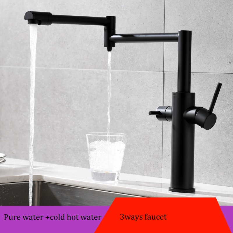 Commercial Kitchen Mixer Tap - MTTUZK latón negro agua pura fría