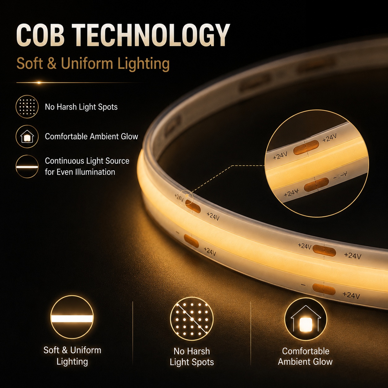 Tira de luces LED COB con sens - Commercial Kitchen Cabinet reseña y precio
