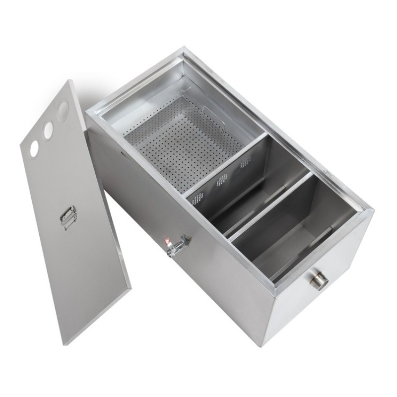 Trampa de grasa de acero inoxi - Commercial Kitchen Water Filter reseña y precio
