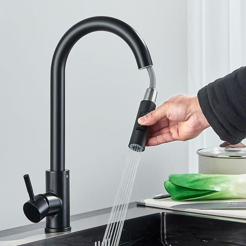 Grifo de Cocina Negro Plateado - Commercial Kitchen Mixer Tap reseña y precio