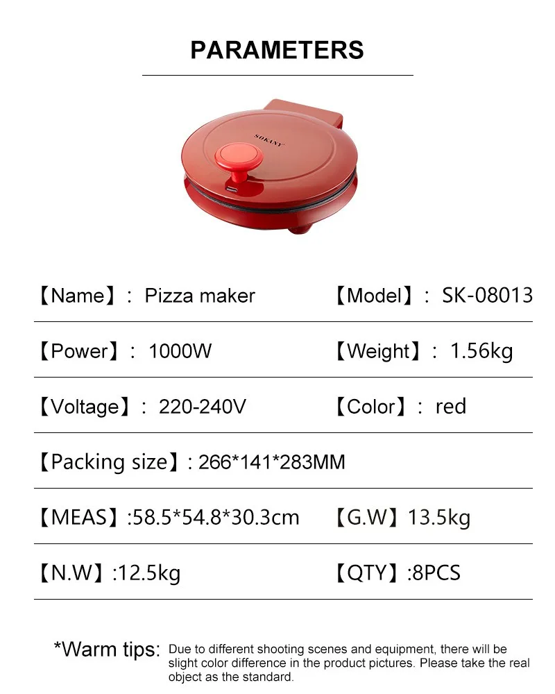 Máquina Eléctrica para Pizza d - Waffle Maker Commercial reseña y precio