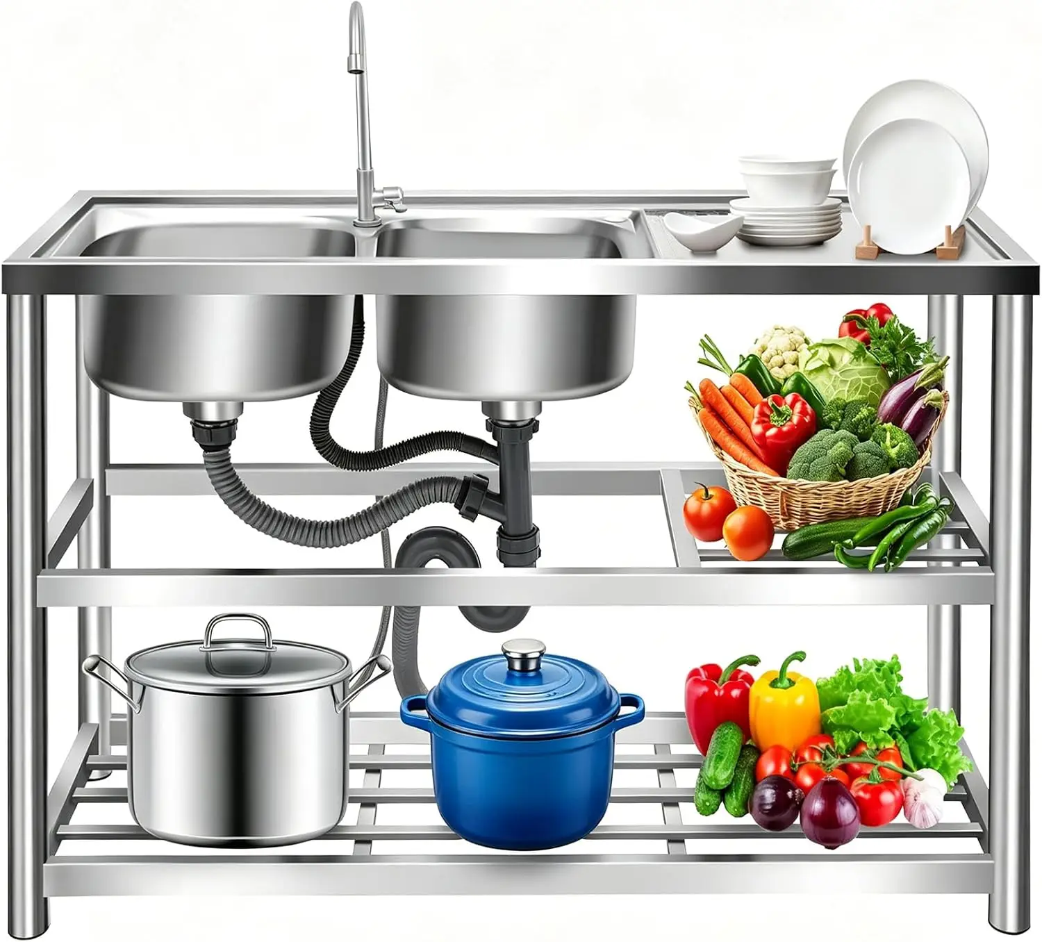 Fregadero de preparación indep - Commercial Kitchen Worktops reseña y precio