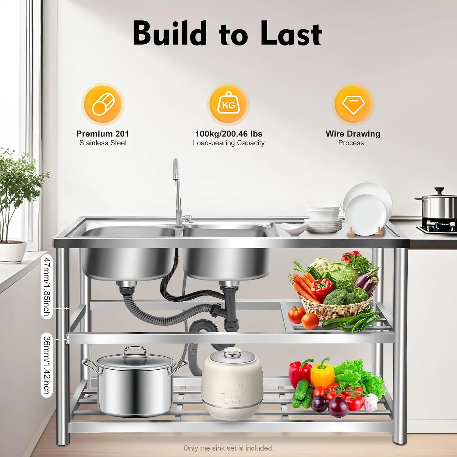 Fregadero de preparación indep - Commercial Kitchen Worktops reseña y precio