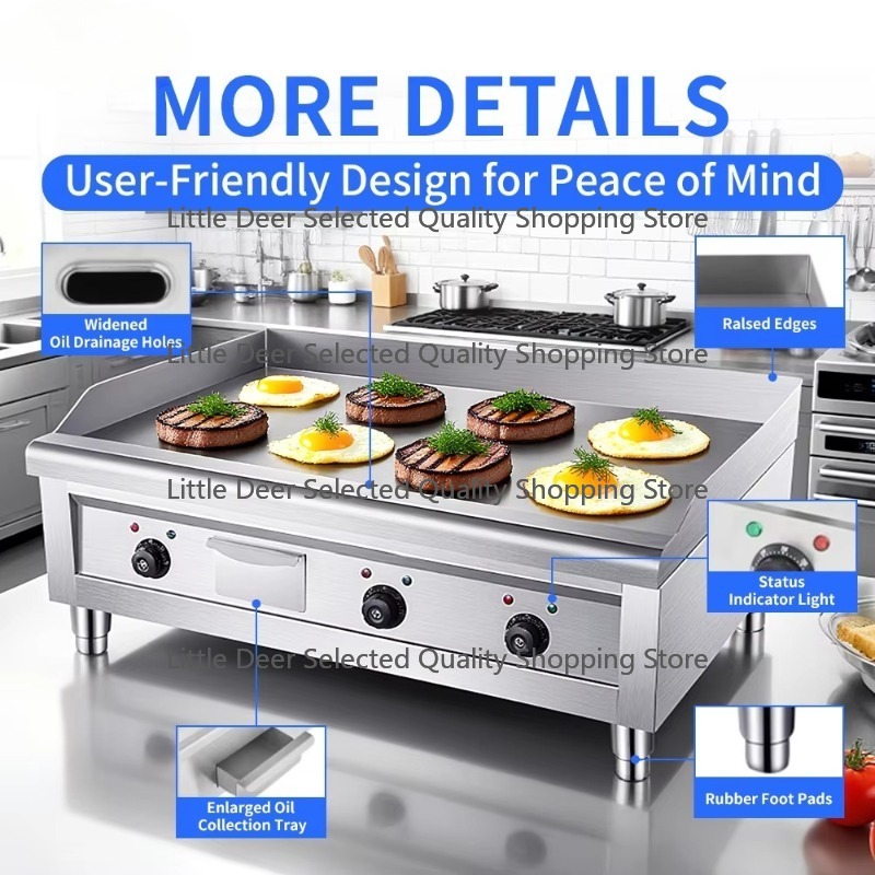 Equipo de cocina comercial par - Electric Griddle Flat Top reseña y precio