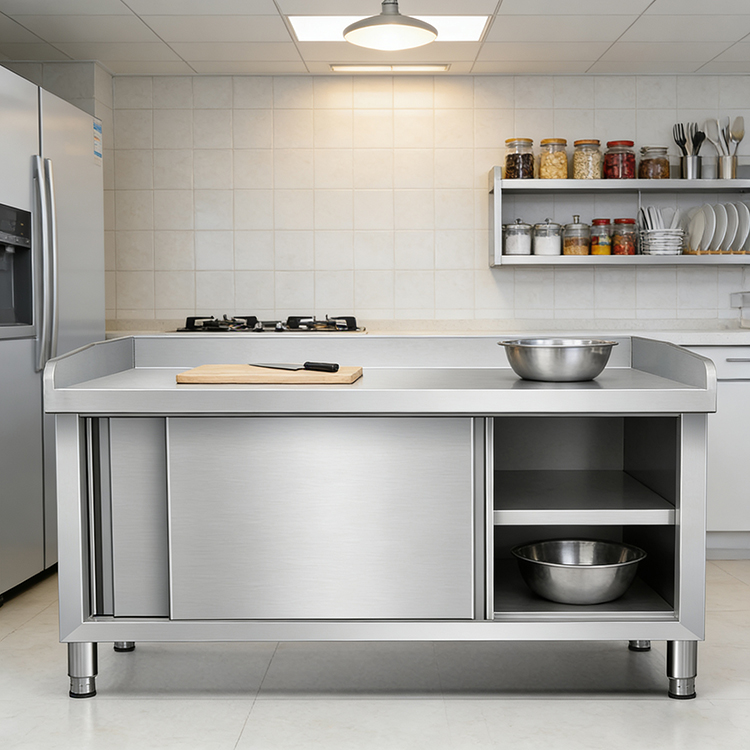 Mesa de Trabajo de Acero Inoxi - Commercial Kitchen Worktops reseña y precio