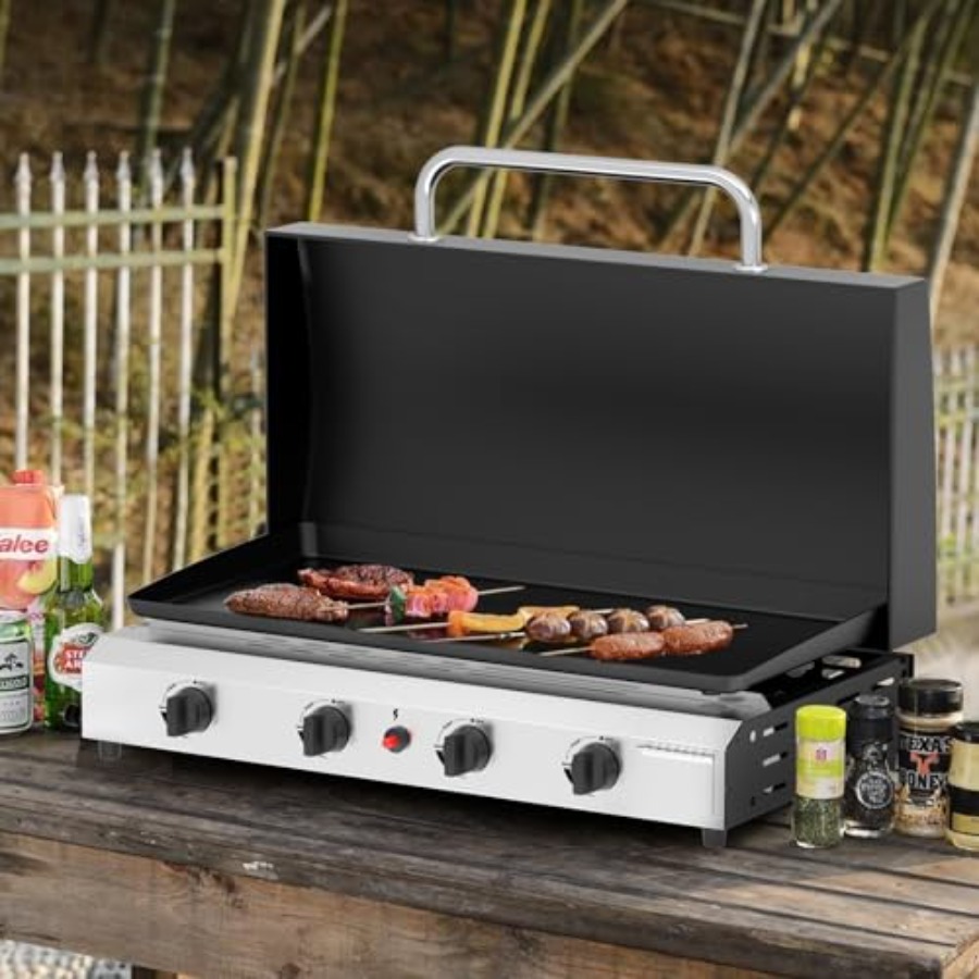 Plancha de Gas de 4 Quemadores - Electric Griddle Flat Top reseña y precio