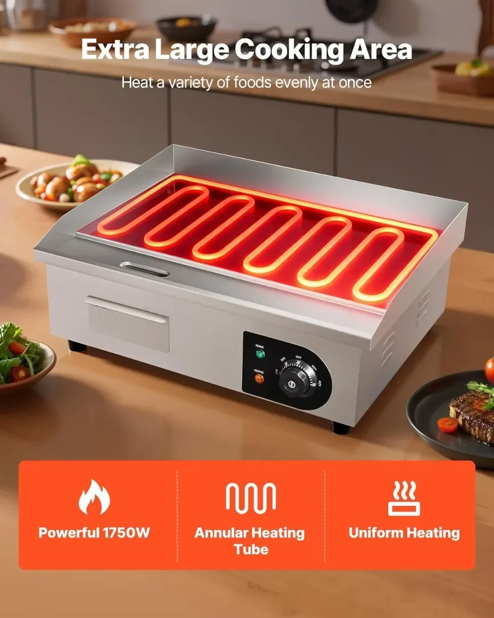 Plancha Eléctrica Comercial de - Electric Griddle Flat Top reseña y precio