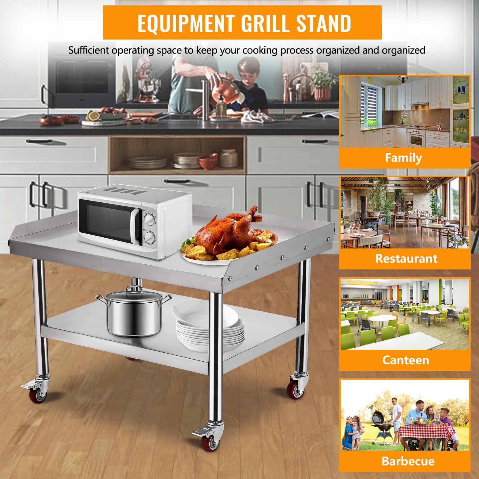 Mesa de trabajo de acero inoxi - Commercial Kitchen Worktops reseña y precio