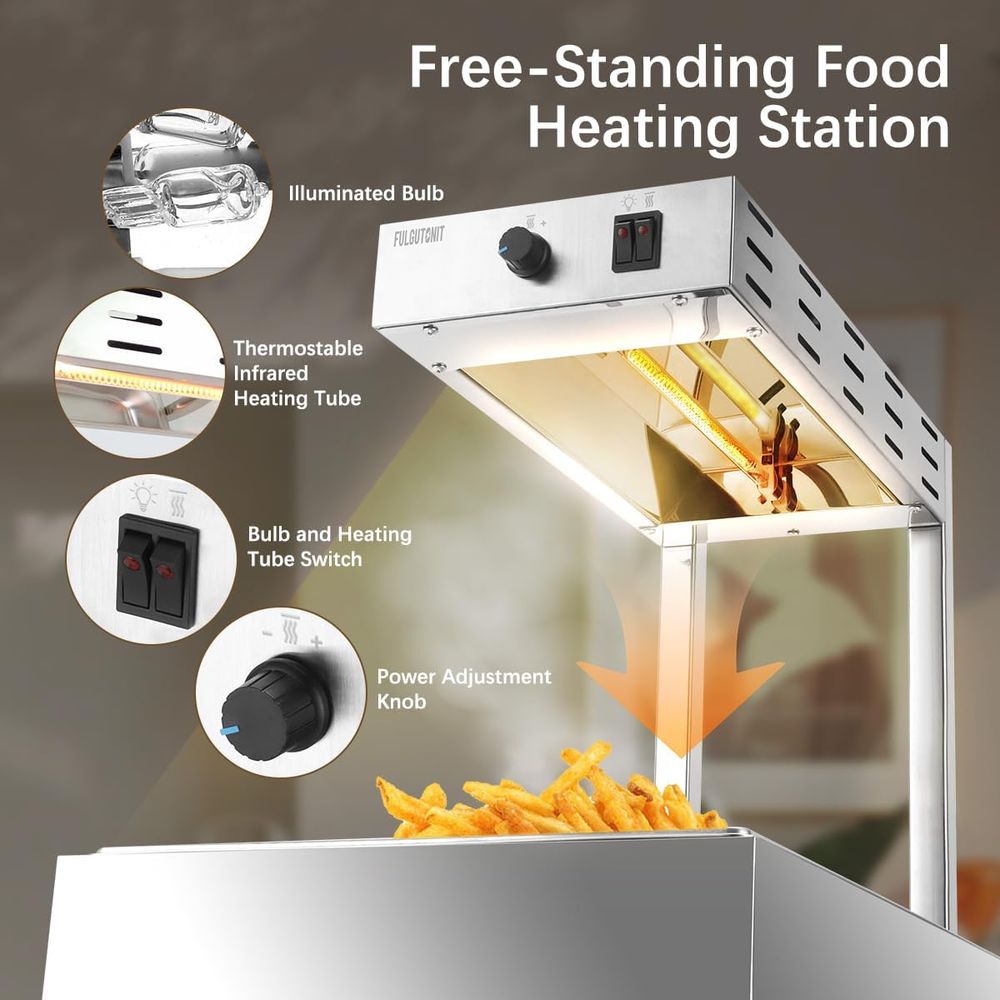 Calentador de patatas fritas,  - Commercial Kitchen Cabinet reseña y precio