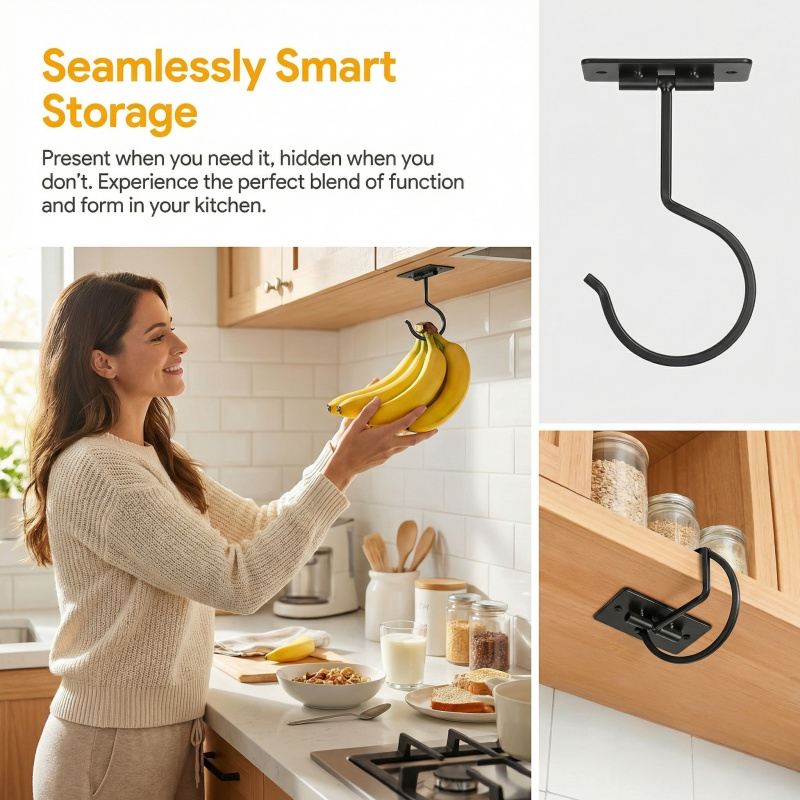 Gancho Adhesivo de Metal Negro - Commercial Kitchen Organization reseña y precio