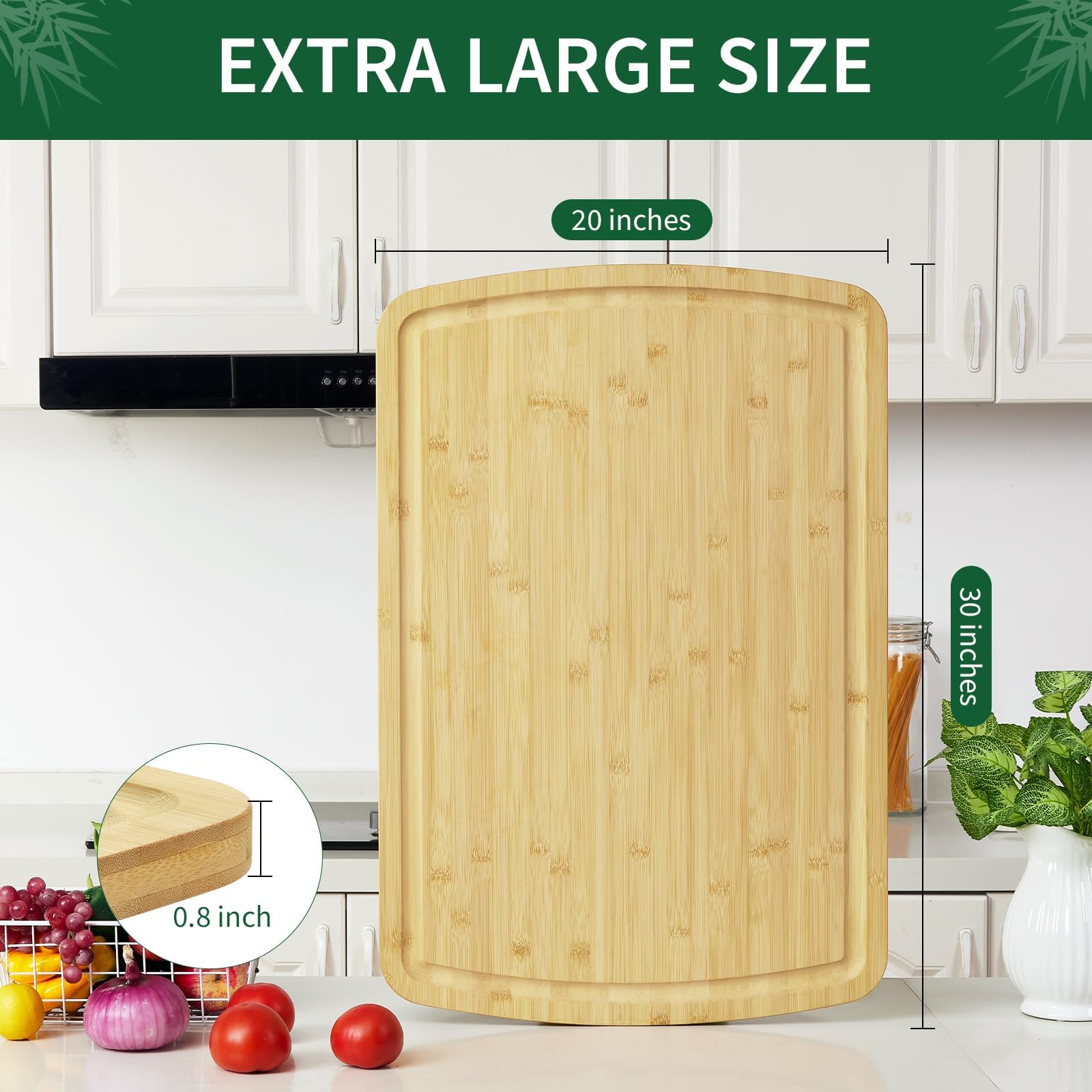 Tabla de cortar grande de bamb - Commercial Kitchen Deep Cleaning reseña y precio